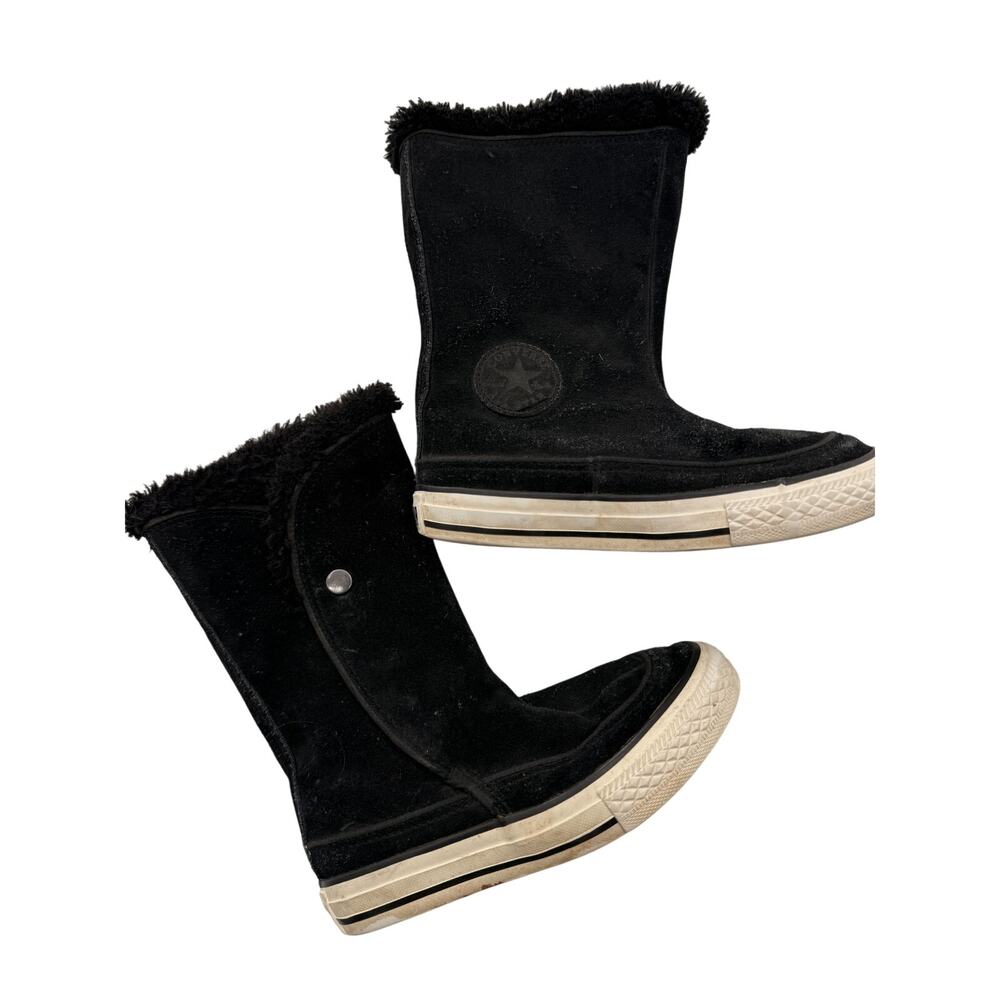 Converse Kids Black All Star CT Beverly Sneaker Boots Girls 11